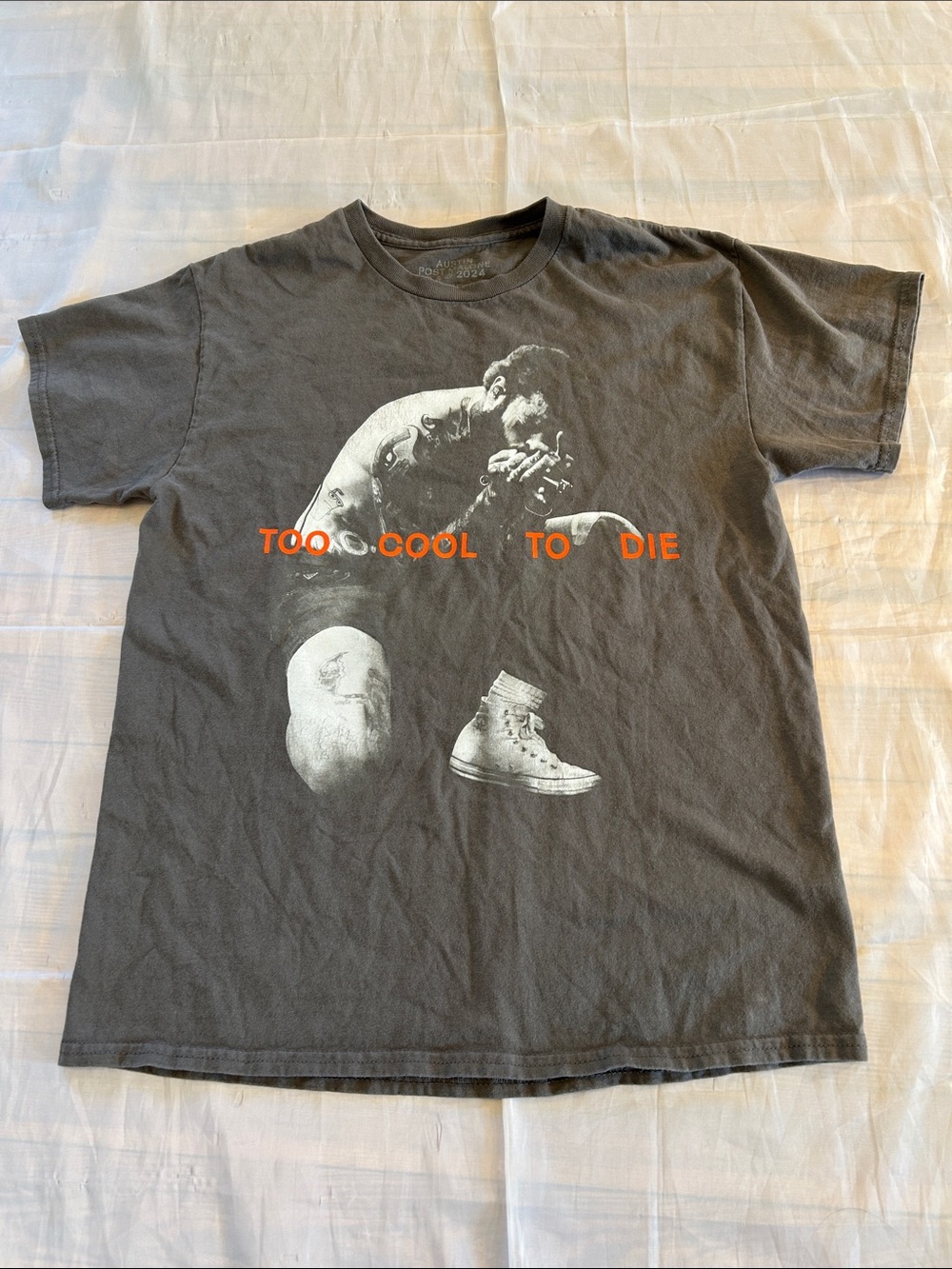Too Cool To Die Graphic Tee - Charcoal Gray